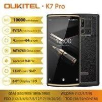 ราคา OUKITEL K7 Pro Smartphone Android 9.0 9V/2A Mobile Phone MT6763 Octa Core 4G RAM 64G ROM 6.0" FHD+ 18:9 10000mAh Fingerprint (Hot Deal) (4000114463586)