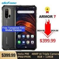 ราคา Ulefone Armor 7 Global Version IP68/IP69K Rugged Phone Android 10.0 Helio P90 Octa Core 8GB+128GB 48MP Triple Camera 5500mAh NFC (Hot Deal) (4000299658369)