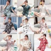 ราคา (ราคาถูกที่สุด) ชุดนอนญี่ปุ่นและเกาหลี，ชุดนอนผ้าซาติน，ขาสั้น + เสื้อ，9 รูปแบบ (5232796098)