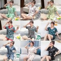 ราคา (ราคาถูกที่สุด) ชุดนอนญี่ปุ่นและเกาหลี，ชุดนอนผ้าซาติน，ขาสั้น + เสื้อ，9 รูปแบบ (4432796777)