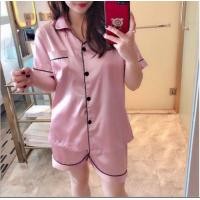 ราคา มีไซส์ใหญ่ชุดนอน ผ้าซาติน แขนสั้น-ขาสั้น (7624412311)