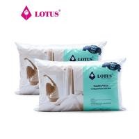 ราคา [แพ็คคู่] Lotus หมอนหนุนใยสังเคราะห์~ป้องกันไรฝุ่น ส่งฟรี (1266038335)