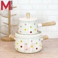 ราคา M KITCHENSTUFF หม้อ หม้อด้าม หม้อเคลือบ หม้อสองหู หม้อต้ม ขนาด 14-19 cm สามารถใช้กับเตาแม่เหล็ก (978753040)