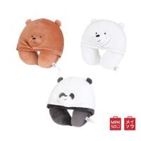 ราคา MINISO หมอนรองคอตัวUมีฮู้ด We Bare Bears (1743649436)
