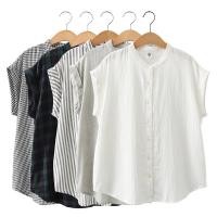 ราคา (รุ่น2) คอจีน - พับแขน อก 46” เสื้อสไตล์ญี่ปุ่น มูจิ มินิมอล ผ้าสาลู 2 ชั้น by Herbiestyle (3046727721)