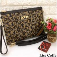 ราคา Bonia Line กระเป๋าคลัทช์กระเป๋าสะพายไหล่คุณภาพสูงสําหรับผู้หญิง (3686767362)
