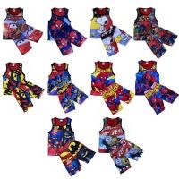 ราคา ชุดเสื้อกล้ามเด็กผู้ชาย ชุดผ้ามันลายฮีโร่ ชุดซุปเปอร์ฮีโร่ เสื้อยืดเด็กผู้ชาย (7057377798)