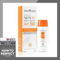 ราคา ((ซื้อProvamed4ชิ้นมีของแถม)) Provamed โปรวาเมด กันแดด SPF50 Sensitive SUN AQUA SERUM AQUASERUM (49643473)