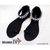 ราคา [Codeลด100: bash] [ดำ/ครีม] รองเท้าแตะรัดข้อ givenchy style พร้อมส่ง R4412 (626251601)