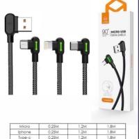 ราคา Mcdodo 90 องศา สายชาร์จเล่นเกมส์​ USB CABLE แท้ ความยาว 0.5 1.2 1.8 เมตร สายชาร์จไอโฟนและอื่นๆ ios/Micro USB/Type-C (2195105153)