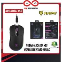 ราคา NUBWO Mouse Gaming ARCADIA X55 WIRELESS&WIRED MACRO เมาส์เกมมิ่ง มีไฟ RGB ปรับ DPI ได้ ใช้งานง่าย สินค้าประกัน 2 ปี (3270948559)