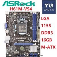 ราคา เมนบอร์ดเมนบอร์ดของแท้ 100% สําหรับ Asrock H61M-Vs4 Lga 1155 Ddr3 Ram 16G (3672278398)