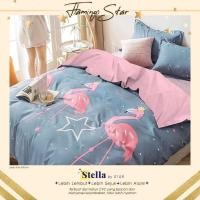 ราคา ชุดเครื่องนอนผ้าลินินลายนกฟลามิงโก้ดาว (3033853235)