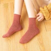 ราคา ถุงเท้าผ้าฝ้าย 100% สีพื้นคุณภาพสูงแฟชั่นสตรี (3660124486)