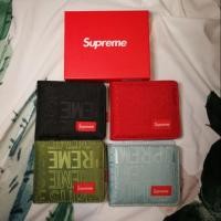 ราคา Sale กระเป๋า​สตางค์​ Supreme​ ผ้าลายโลโก้ (3844141784)
