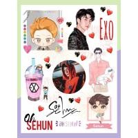 ราคา สติ๊กเกอร์ EXO Chibi Mix l สําหรับตกแต่ง Kpop (4283019065)