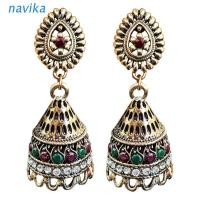 ราคา Nav เครื่องประดับต่างหูระย้าชุบทอง Bollywood สไตล์อินเดีย (3491682205)
