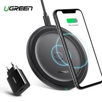 ราคา UGREEN อุปกรณ์ชาร์จแบบไร้สายสีเขียวสําหรับ iPhone X 8 XS XR 10W Qi QC 3.0 (3686359052)