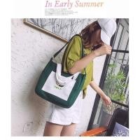 ราคา กระเป๋าผ้าใบสะพายไหล่แฟชั่นสไตล์เกาหลีสําหรับผู้หญิง (4084894512)