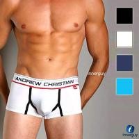 ราคา ▶️ M,L,XL ◀️ กางเกงในชาย Boxer Brief Enhanced Andrew Christain ทรงขาสั้นรัดรูป ขอบใหญ่ มีถุงรับเป้าด้านใน (3307221694)