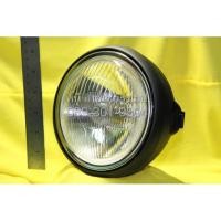 ราคา ไฟหน้า รถมอเตอร์ไซค์ ทรงชอปเปอร์ ทรงกลม เลนส์ขนาด6นิ้ว ขอบเหล็กชุบ ฝังในฝาหลังดำ Head light Sport Chopper Naked set (2588580175)