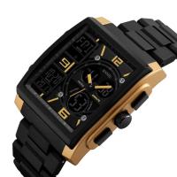 ราคา SKMEI ORIGINAL นาฬิกาข้อมือดิจิตอลทรงสี่เหลี่ยม skmei ab1274 สีทอง (3682789285)