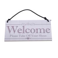 ราคา ป้ายไม้ Welcome Plaque สไตล์วินเทจสําหรับแขวนประตูร้านคาเฟ่ (3550168916)