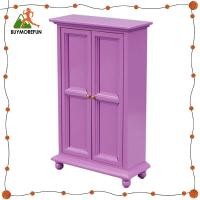 ราคา [Buymorefun] เฟอร์นิเจอร์ไม้ตู้เสื้อผ้าตุ๊กตาขนาด 1/12 สําหรับตกแต่งบ้านตุ๊กตา (2968377956)