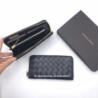 ราคา BV Bottega Veneta zip around long กระเป๋าสตางค์ ใบยาว สานใหญ่ ของแท้ ส่งฟรีEMSทั้งร้าน (6945659753)