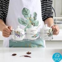 ราคา ชุดเครื่องปรุงเซรามิค+ช้อน ที่ไส่เครื่องปรุง (1918582425)