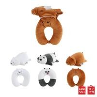ราคา MINISO หมอนรองคอ รุ่นใหม่ หมอนรองศรีษะ หมอนเดินทาง พร้อมปลอกตุ๊กตา ลาย We Bare Bears (7584817729)