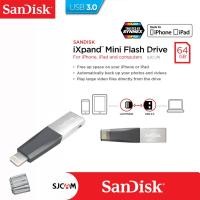 ราคา SanDisk iXpand Mini flash drive 64GB (SDIX40N_064G_GN6NN) แฟลชไดร์ฟ สำหรับ iPhone iPad ไอแพด เมมโมรี่ แซนดิส สำรองข้อมูล (1433897878)