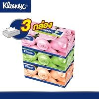ราคา Kleenex กระดาษเช็ดหน้าฟลอรัล 140 แผ่น แบบกล่อง รวม 3 กล่อง (215173147)