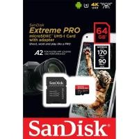 ราคา SanDisk Extreme Pro microSDXC 64GB A2 (SDSQXCY-064G-GN6MA) ความเร็วสูงสุด อ่าน 170MB/s เขียน 90MB/s (1532004874)