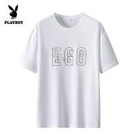 ราคา Playboy เสื้อยืดแขนสั้น สีพื้น แฟชั่นฤดูร้อน สำหรับผู้ชาย (8351802910)