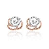 ราคา Jewelry Buffet Filigree Rose Earrings Sterling Silver 925 and Rhodium Plated (7857972108)