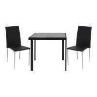 ราคา SB DESIGN SQUARE SB FURNITURE โต๊ะทานอาหาร Puccini โต๊ะอาหารขาเหล็กท๊อปหิน สีดำ (6336598711)