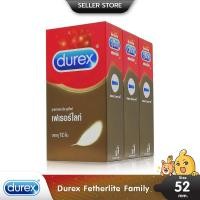 ราคา Durex Fetherlite ถุงยางอนามัย ผิวเรียบ บางพิเศษ ขนาด 52.5 มม. บรรจุ 3 กล่อง (กล่อง 12 ชิ้น) (1800535100)