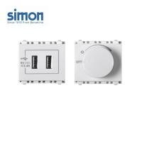 ราคา Simon สวิตซ์หรี่ไฟ เต้ารับUSB 2ช่อง เปิดปิดไฟ ปลั๊กUSB Brand Simon รับประกัน2ปี (3981533377)