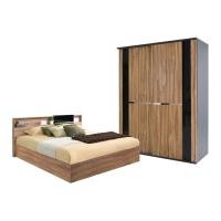 ราคา KONCEPT FURNITURE ชุดห้องนอน Rex ขนาด 6 ฟุต สีน้ำตาล (8958987946)