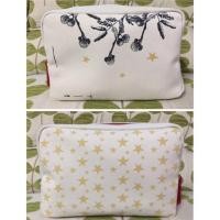 ราคา ใหม่ กระเป๋าผ้าใส่เครื่องสำอางค์ลายดอกไม้จาก clarins (280092169)