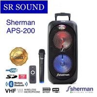 ราคา Sherman APS200 ลำโพงอเนกประสงค์แบบล้อลาก 8 นิ้ว 80W (Bluetooth) พร้อมไมโครโฟนไร้สาย และแบตเตอรี่ในตัว (3333689984)