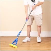ราคา (A130)ไม้ม็อบฟองน้ำ ไม้ถูพื้นแบบรีดน้ำ ไม้ถูพื้นฟองน้ำอเนกประสงค์ Sponge Mop คละสี (5085042544)