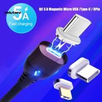 ราคา Rich_Qc 3.0 สายชาร์จแม่เหล็ก Micro Usb Type-C 8Pin สําหรับ Android Iphone (3648487286)