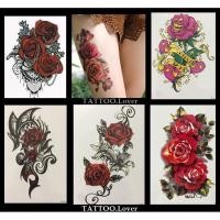 ราคา แทททูลายดอกกุหลาบ(ชุด1)สวยเหมือนสักจริง✨Tattoo Sticker สติ๊กเกอร์รอยสักปลอมชั่วคราวกันน้ำได้ ⭐️เก็บเงินปลายทางได้ (4473100344)