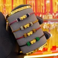 ราคา ข้อมือปี่เซียะทองคำแท้ สลิงถัก ตะกร้อ น้ำหนักทอง 0 1 กรัม ทองคำแท้ 99 9 24K ยาว 15 17 cm นำเข้าและปลุกเสกจากฮ่องกง (4238810854)