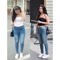 ราคา กางเกงยีนส์ขาเดฟสาวอวบ (881008943)