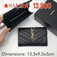 ราคา NEW Saint Laurent YSL Monogram Small Envelope Wallet in Black ghw (4215938172)