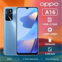 ราคา OPPO A16 โทรศัพท์มือถือ โทรศัพท์ แกะ12GB รอม512GB โทรศัพท์มือถือราคาถูก ของแท้100 เครื่องไทย SmartPhone รองรับ2ซิม 5G (17730881501)