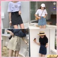 ราคา กระโปรงยีนส์ผู้หญิง สั้น เอวสูง ทรงเอ กระโปรงยีนผู้หญิง สไตล์เกาหลี กระโปรงยีน กระโปรงยีนส์ (11708629585)